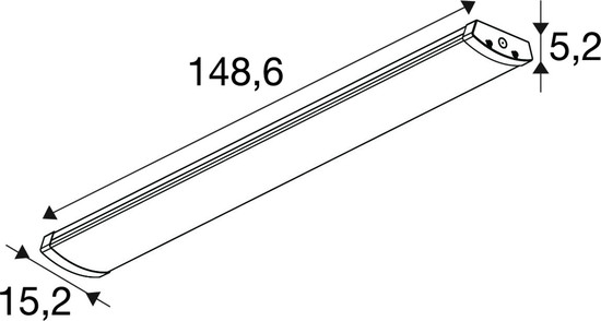 SLV 1010930 BATTEN FLAT P, 150070 830/840/850 ML Bluetooth Microwave WH