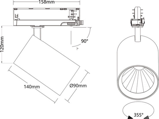 SLV 1011093 TRACKSPOT P, 3PH. 62 927 VWB ML WH SLVtec