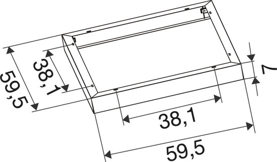 SLV 1011270 Surface Mounting Frame, 600 BK SLVtec