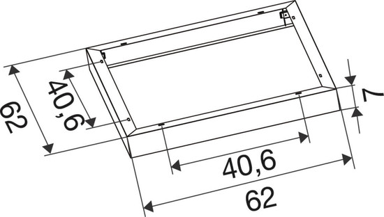 SLV 1011271 Surface Mounting Frame, 625 BK SLVtec
