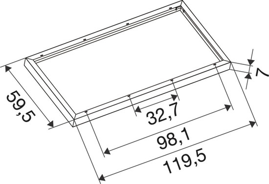 SLV 1011273 Surface Mounting Frame, 1200/600 BK SLVtec