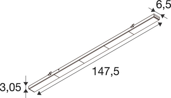 SLV 1011324 RETRO, LT 1500 133 835/840/850 Oval ML EM 3H WH DALI Lichträger 1500 SLVtec