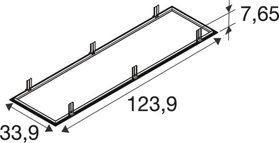 SLV 1011336 Recessed Mounting Frame, 1200/300 WH SLVtec