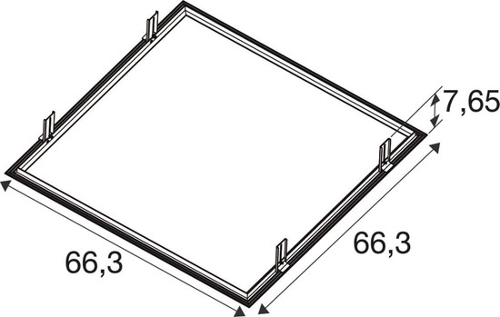 SLV 1011339 Recessed Mounting Frame, 625 BK SLVtec