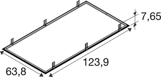 SLV 1011341 Recessed Mounting Frame, 1200/600 BK SLVtec