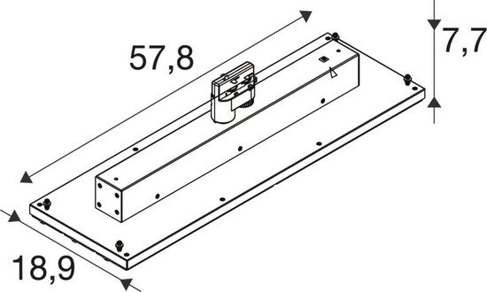 SLV 1011398 TRACK PANEL, 3PH. 120 830/840 DWB ML BK DALI SLVtec
