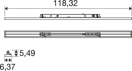 SLV 1011589 TRACK LINE M, 3-Phasen Spot, 84 830/835/840 DWB ML WH DALI SLVtec