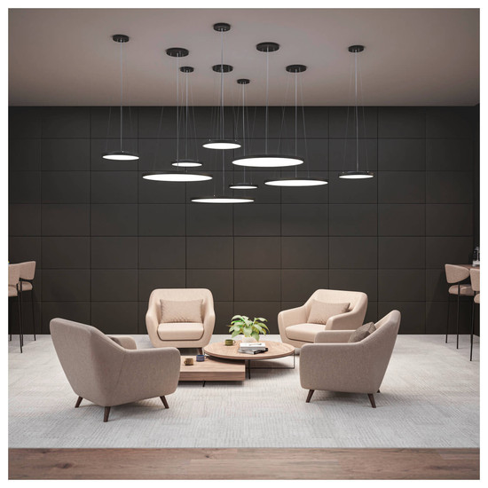 SLV 1011779 MEDO 2 Abhängeset, 1,5 m Pendellänge, Zentral, schwarz