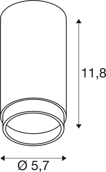 SLV 1011847 GRIP! L, CL, QPAR51, Deckenaufbauleuchte, GU10, schwarz / goldfarben