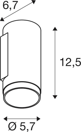 SLV 1011880 GRIP! L, Wandaufbauleuchte, UP OR DOWN, QPAR51, 6W, gold