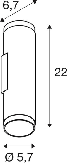 SLV 1011884 GRIP! L, Wandaufbauleuchte, UP/DOWN, QPAR51, 2 x 6W, gold