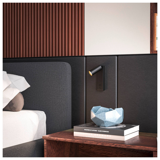 SLV 1011924 ENOLA 2.0 S, WL, Single, GU10 MINI, PAR11, Bedside, USB C, Wandaufbauleuchte, weiß