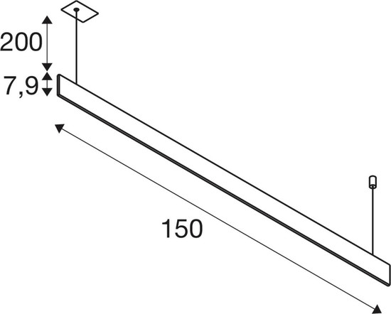 SLV 1011963 LINIUS 150, PD, DALI, Einbau, Pendelleuchte, 2700K, 40W, 90°, messingfarben