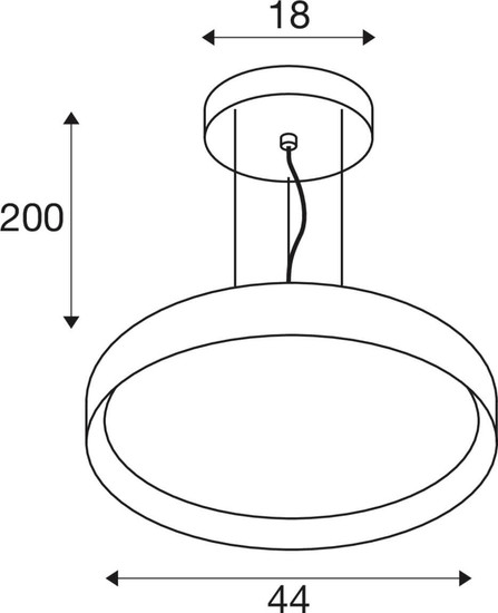 SLV 1011991 OVANA 44, PD, LED, Phase, CCT, Pendelleuchte, 2700/3000/4000K, 14W, 115°, schwarz