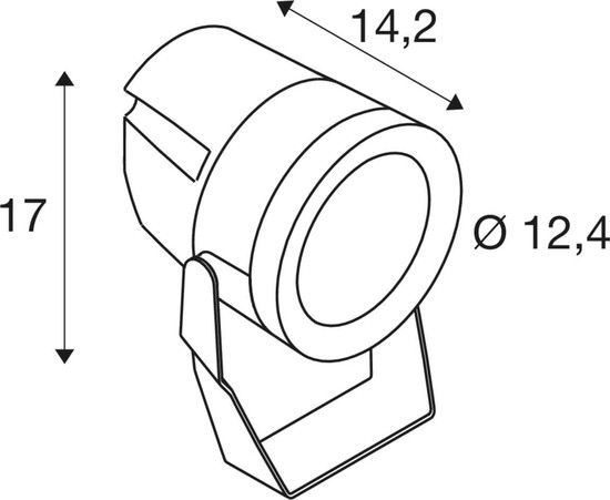 SLV 1012127 PL-BEAM PRO S, SP, DALI, Wand- und Deckenaufbauleuchte, 3000K, 12W, 23°, anthrazit