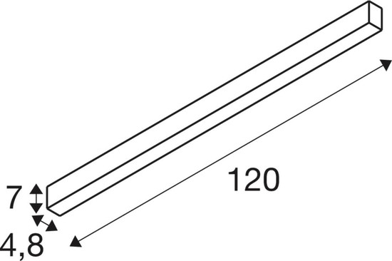 SLV 1012165 GLENOS 2.0, CL, 1,2M, DALI, UGR22, Deckenaufbauleuchte, 4000K, 17W, schwarz