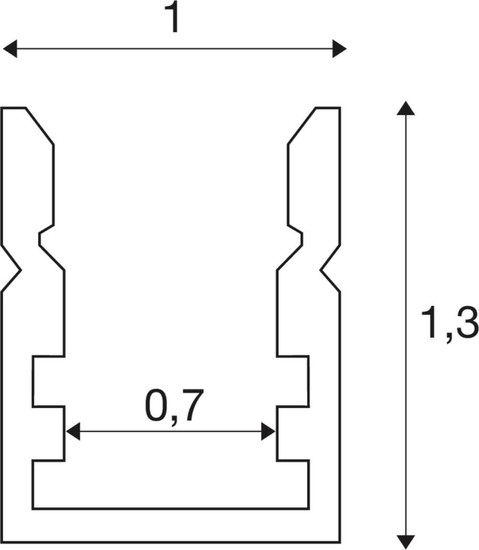 SLV 1012331 LEDSTRIP Profil Aufbau, XS, weiß