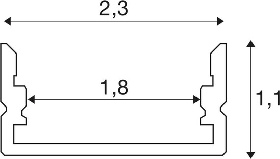 SLV 1012339 LEDSTRIP Profil Aufbau flach, weiß