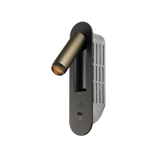 SLV 1012365 GRIP! S, WL, Wandeinbauleuchte, 2700K, 4.2W, Schalter, 29°, bronze / schwarz