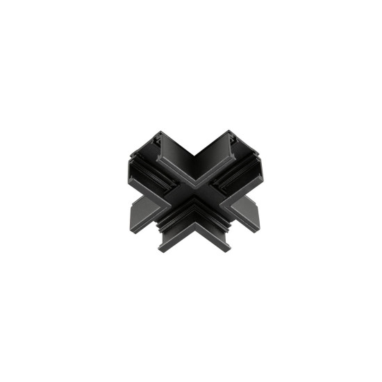 SLV 1012458 48V SYSTEM, X-Verbinder, mechanisch, für Aufbaustromschiene Standard, X-Verbinder, schwarz