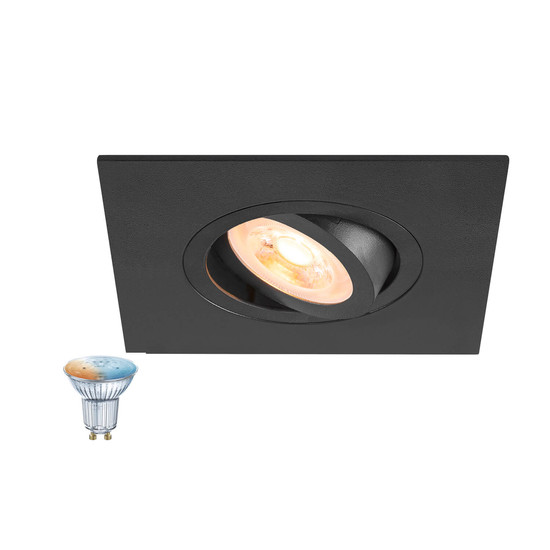 SLV 1012496 NEW TRIA 75 XL Smart Set, DL, eckig, GU10, PAR16, ZIGBEE, TW, Deckeneinbauleuchte, weiß