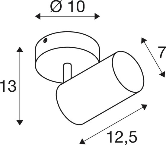 SLV 1012505 ASTO TUBE Smart Set, CW, Single, GU10, PAR16, ZIGBEE, TW, Wand- und Deckenaufbauleuchte, weiß
