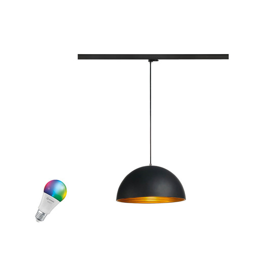 SLV 1012533 FORCHINI M 40 Smart Set, 3PH., PD, E27, A60, ZIGBEE, RGBW, 3-Phasen Pendelleuchte, schwarz