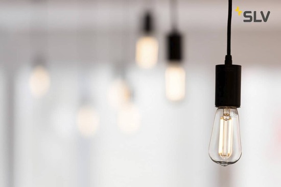 SLV 132650 FITU E27 Pendelleuchte rund schwarz E27 max. 60W 2.5m Kabel mit offenem Kabelende