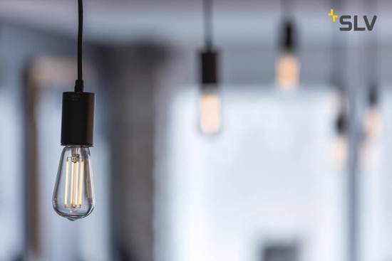 SLV 132650 FITU E27 Pendelleuchte rund schwarz E27 max. 60W 2.5m Kabel mit offenem Kabelende