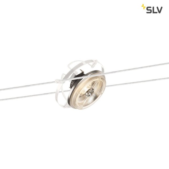 SLV 139111 QRB Seilleuchte für TENSEO Niedervolt-Seilsystem QR111 weiß schwenkbar