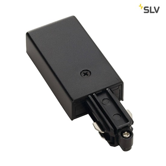 SLV 143030 Einspeiser für 1-Phasen HV-Stromschiene Aufbauversion schwarz Erde links