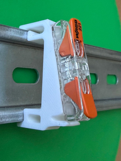 SOIXX Hutschienenhalter XWD für WAGO 1x 221-2411 DIN Rail 35 mm Hutschiene Halter Weiß