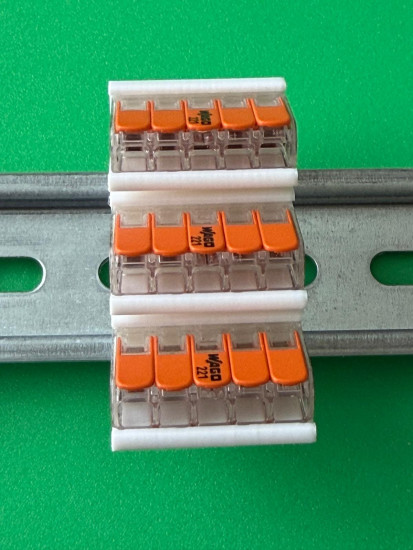 SOIXX Hutschienenhalter XWD für WAGO 221-415 DIN Rail 35 mm Hutschiene Halter Weiß