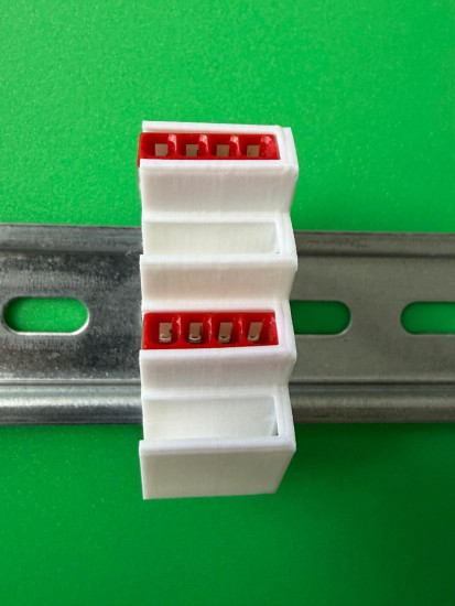 SOIXX Hutschienenhalter XWD für WAGO 4x 2273-204 DIN Rail Hutschiene Halter Weiß