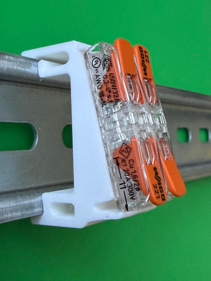 SOIXX Hutschienenhalter XWD für WAGO 2x 221-2411 DIN Rail 35 mm Hutschiene Halter Weiß