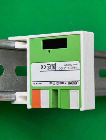 SOIXX Hutschienenhalter für Loxone Nano DI, Modbus, AC Control DIN Rail Hutschiene Halter Weiß