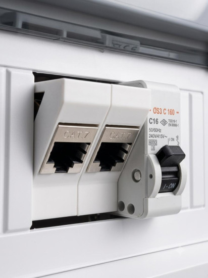 SOIXX Hutschienenhalter Keystone Modul RJ45 Netzwerk Cat6 Cat7 Cat8 DIN Rail Adapter