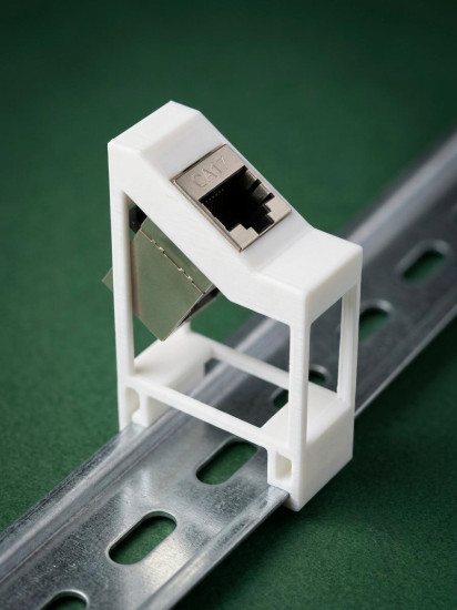 SOIXX Hutschienenhalter Keystone Modul RJ45 Netzwerk Cat6 Cat7 Cat8 DIN Rail Adapter