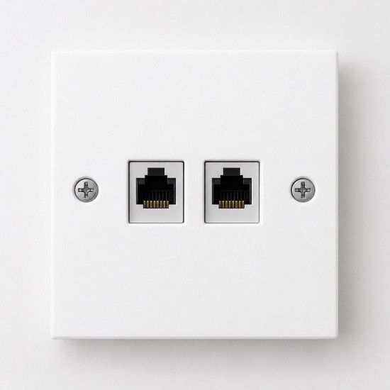 SOIXX Wanddose Netzwerkdose Leer 2 x Keystone Modul RJ45 HDMI USB Weiß
