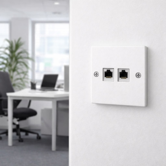 SOIXX Wanddose Netzwerkdose Leer 2 x Keystone Modul RJ45 HDMI USB Weiß