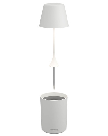 Sompex PEEKY Akku-Tischlampe Weiß 0,8W Warmweiss IP44 72720