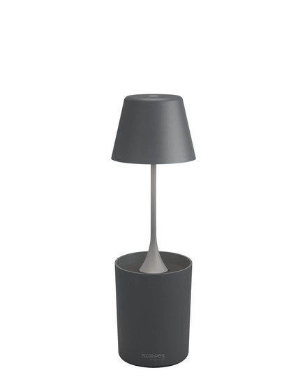 Sompex PEEKY Akku-Tischlampe Anthrazit 1W Warmweiss IP44 72721