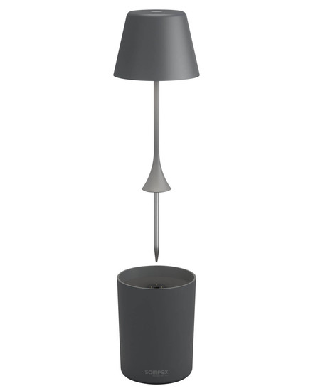 Sompex PEEKY Akku-Tischlampe Anthrazit 1W Warmweiss IP44 72721