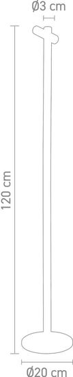 Sompex Tubo Akku Stehleuchte Schwarz 120cm 78110