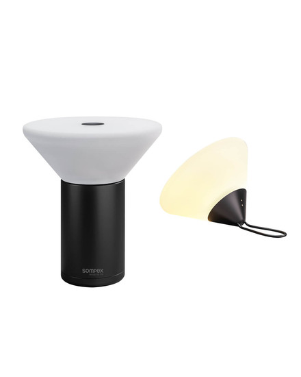 Sompex MIKONO Akku-Tischlampe Schwarz RGB RGB 1W steuerbare Lichtfarbe 78630