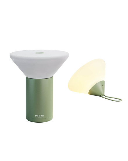 Sompex MIKONO Akku-Tischlampe Olivgrün 1W steuerbare Lichtfarbe IP44 78632