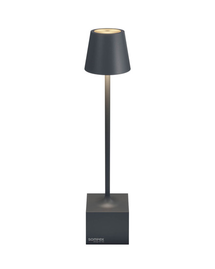Sompex DAVE Akku-Tischlampe Anthrazit 1,5W steuerbare Lichtfarbe IP54 78662