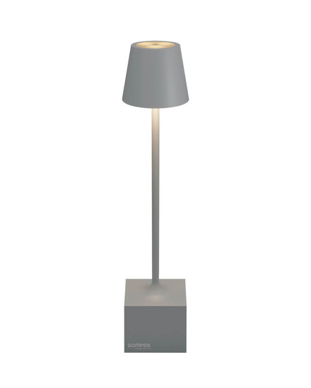 Sompex DAVE Akku-Tischlampe Grau 1,5W IP54 78663