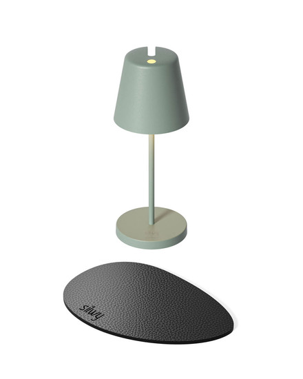 Silwy x Sompex SILWY Akku-Tischlampe Olivgrün 2,2W steuerbare Lichtfarbe IP65 SYSO-2024-W3