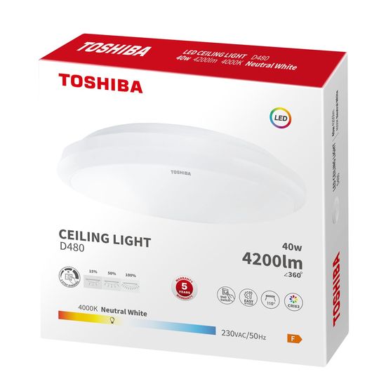 Toshiba LED Deckenleuchte 48 cm 40W 4000K 4200Lm weiss 4711112388332